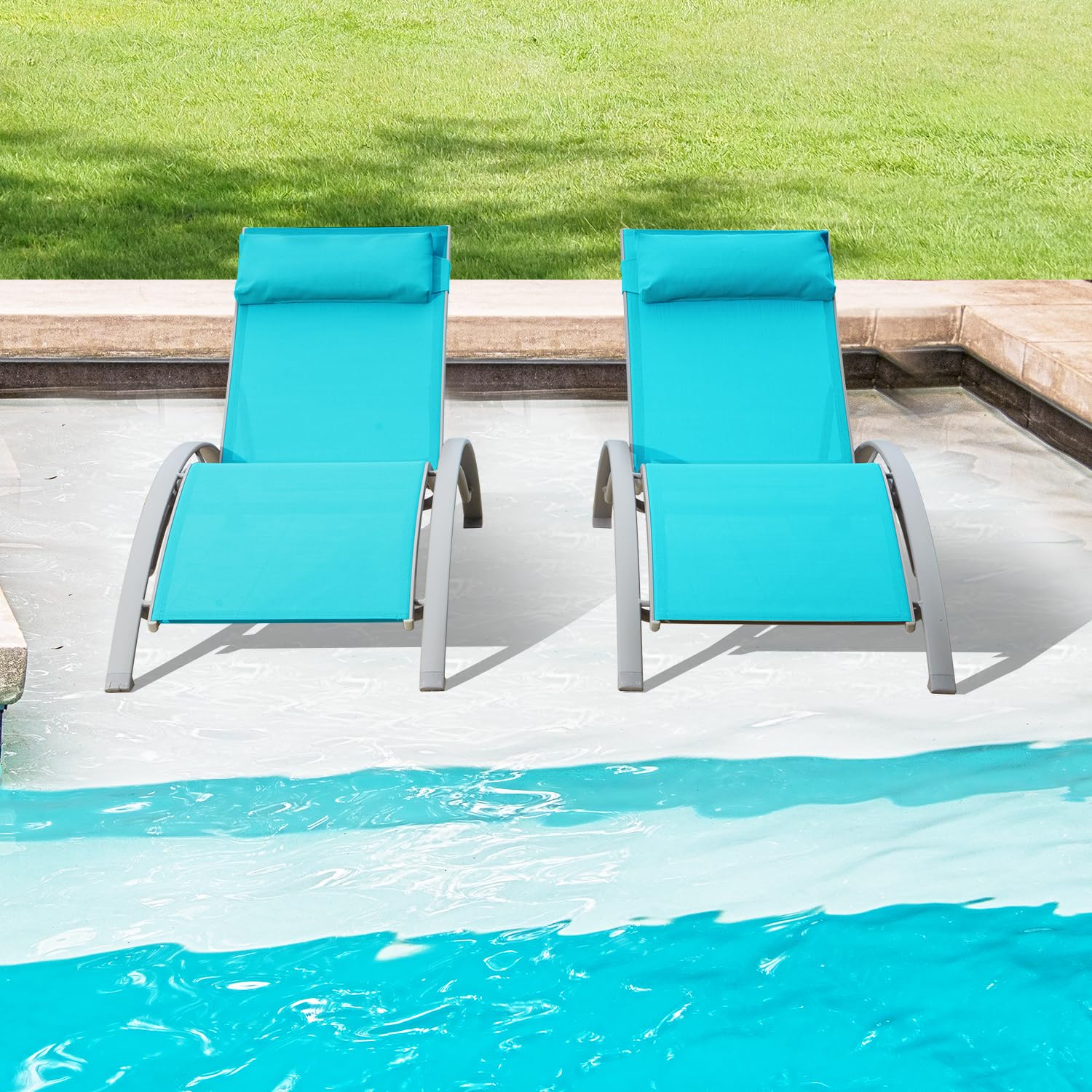 Aluminum Outdoor Sun Loungers  - огляд і ціна Deck Chair Lounger