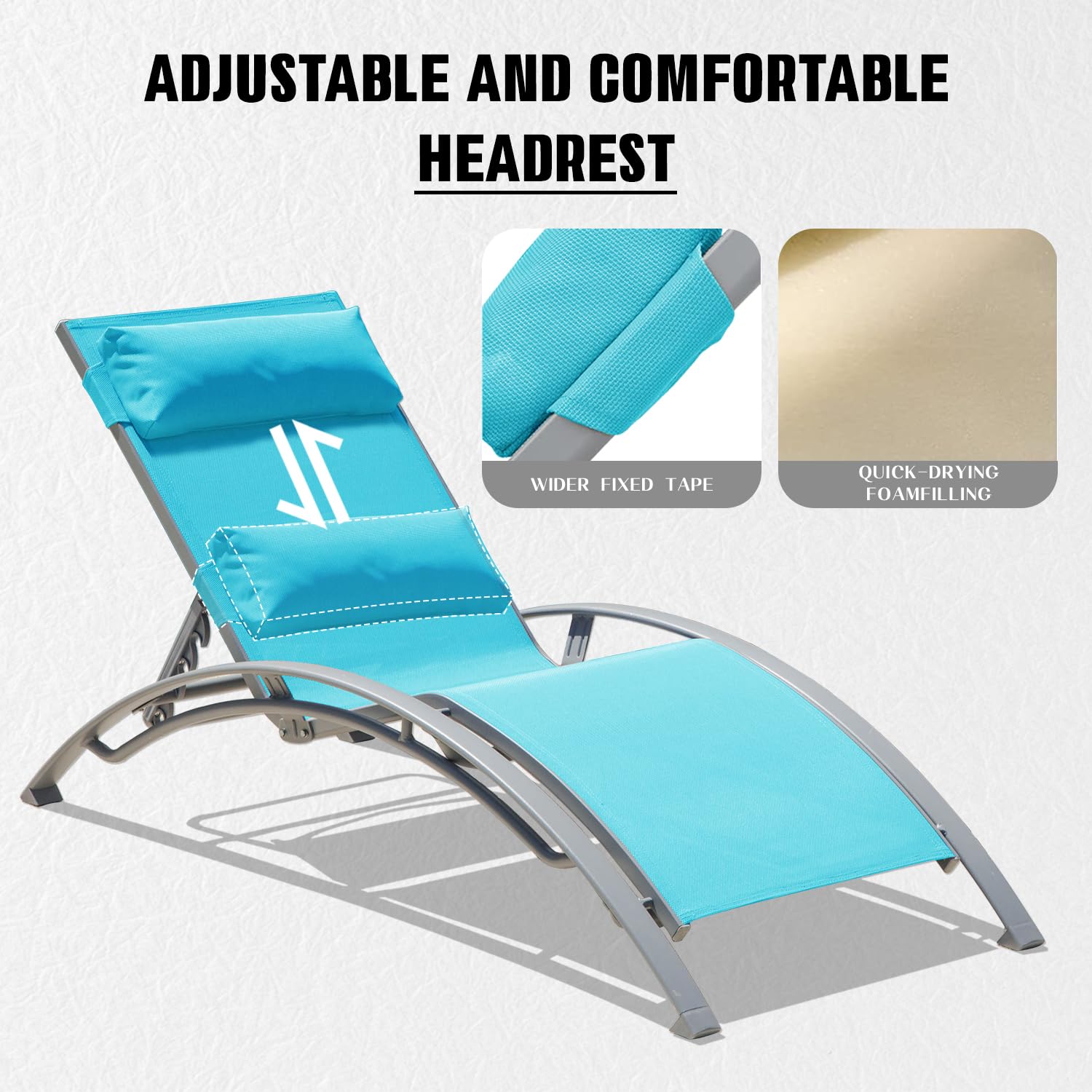 Aluminum Outdoor Sun Loungers  - огляд і ціна Deck Chair Lounger