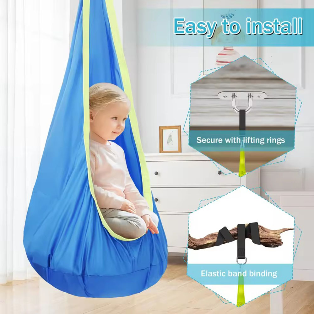 Kids Pod Swing Seat Nylon Hang - огляд і ціна Outdoor Furniture Rocking Chair