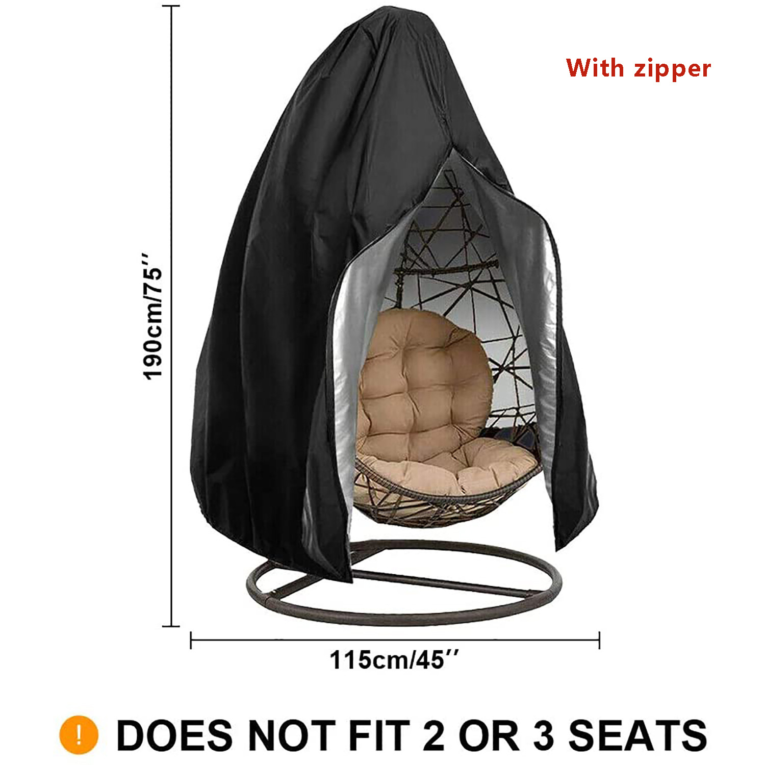 1 Piece Courtyard Hanging Egg  - огляд і ціна Outdoor Furniture Rocking Chair