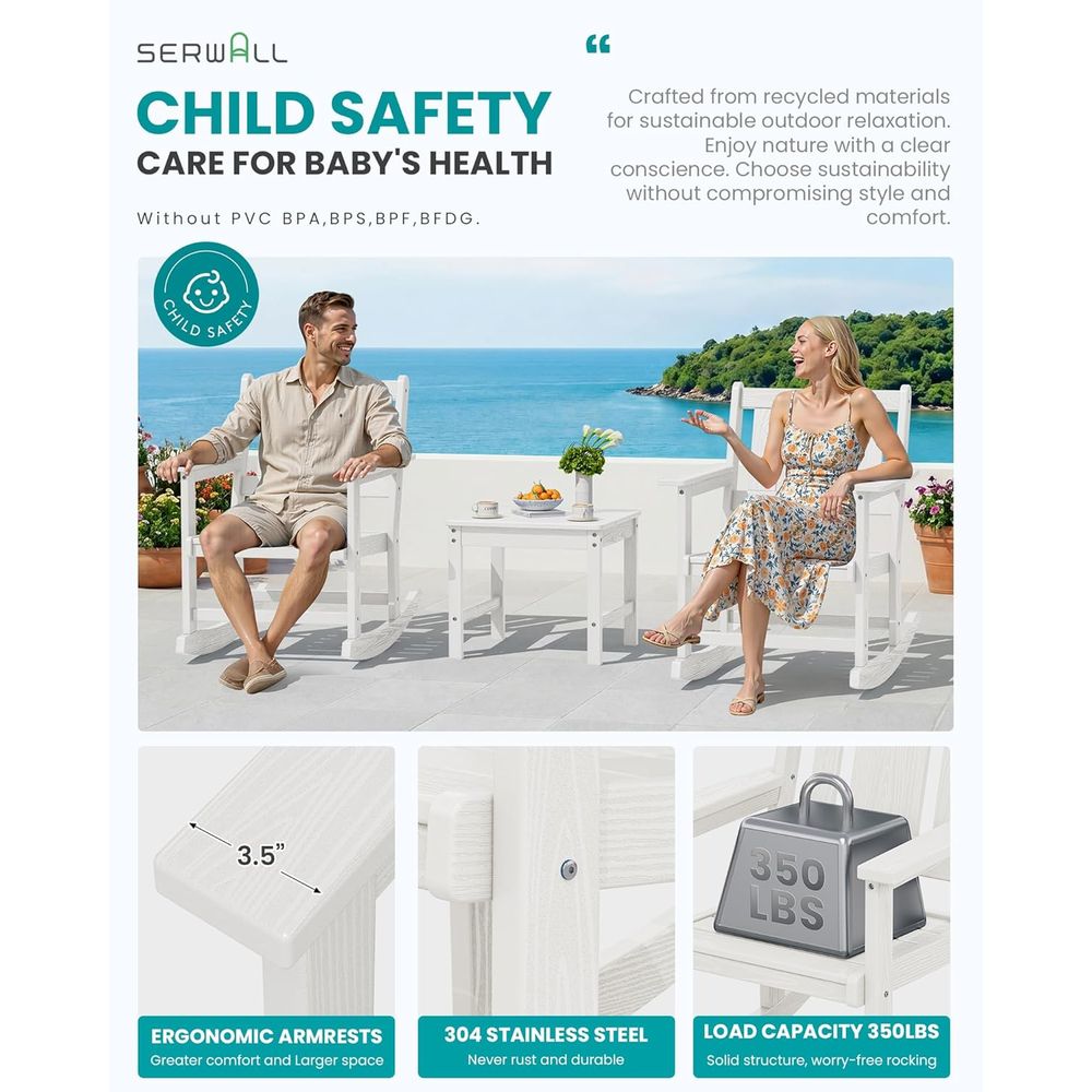 Outdoor Rocking Chairs Set o 2 - огляд і ціна Outdoor Furniture Rocking Chair
