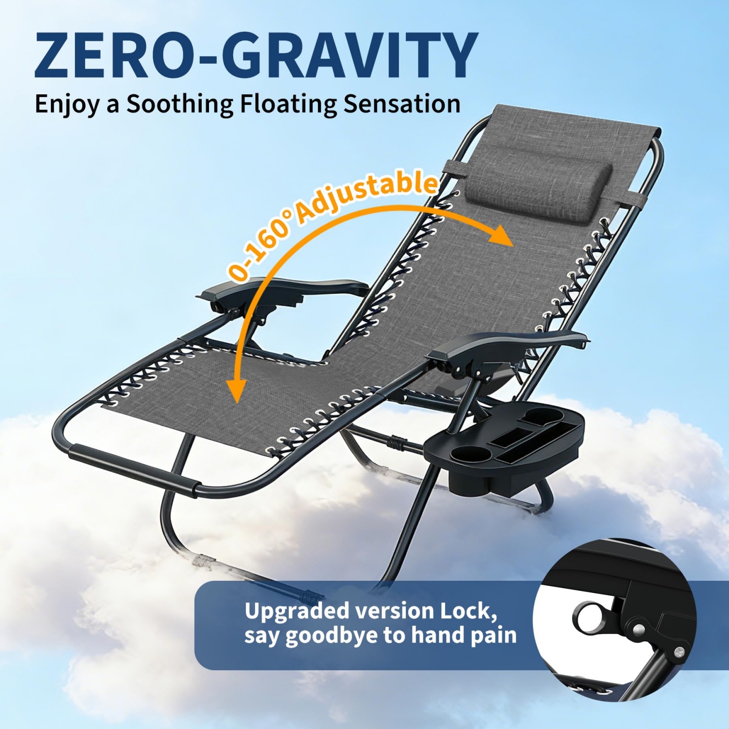2 Pack Zero Gravity Chair with - огляд і ціна Deck Chair Lounger