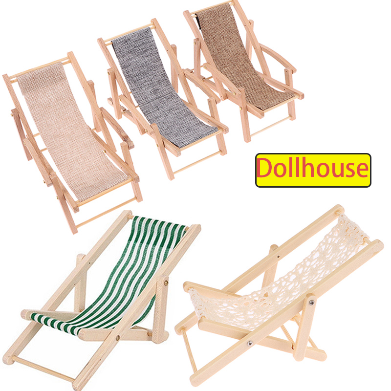 1Pc 1/12 Dollhouse Foldable De - огляд і ціна Deck Chair Lounger