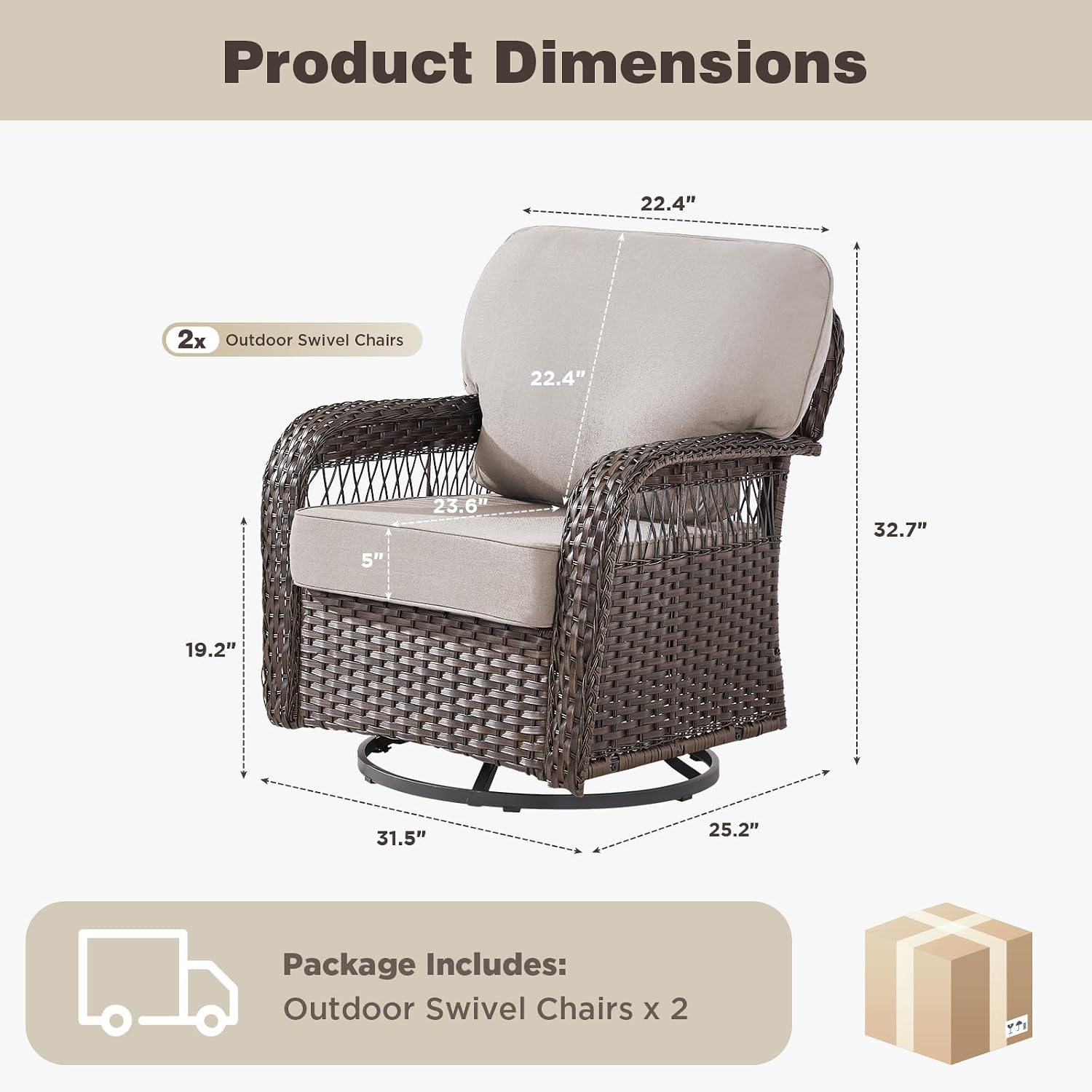 Wicker Swivel Rocker Patio Cha - огляд і ціна Deck Chair Lounger