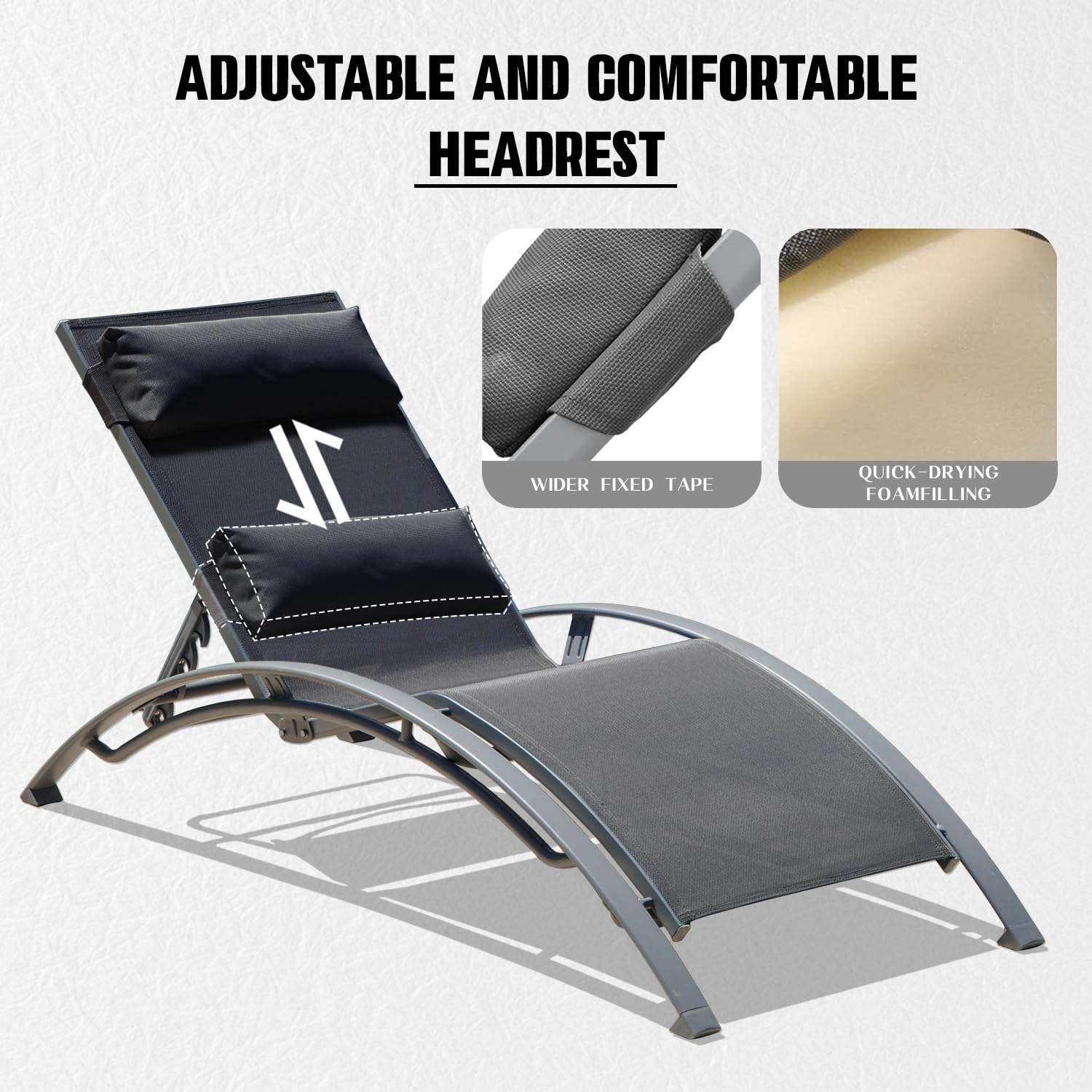 Set of 2 Adjustable Aluminum O - огляд і ціна Deck Chair Lounger