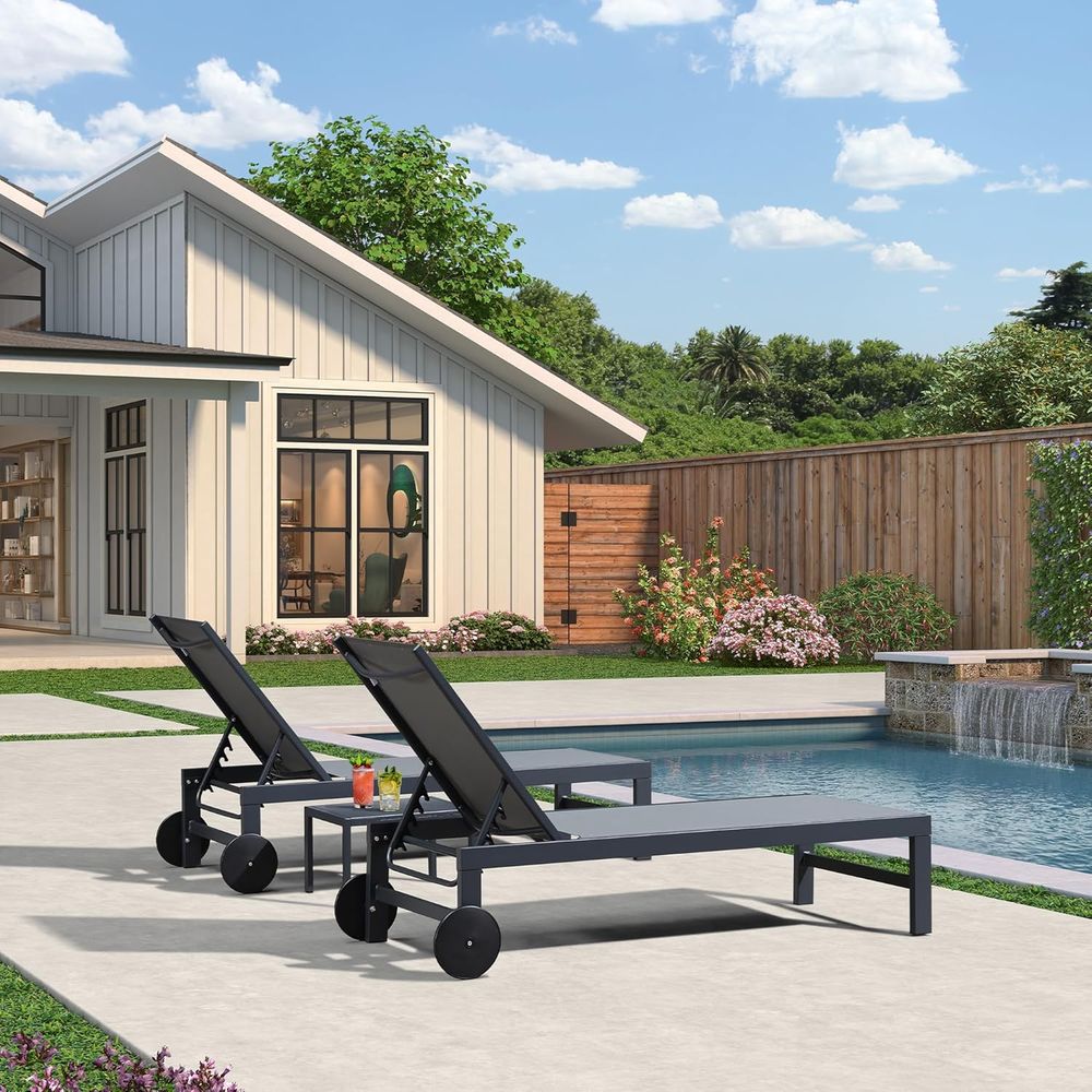 with Wheels Pool Lounge Chairs - огляд і ціна Deck Chair Lounger