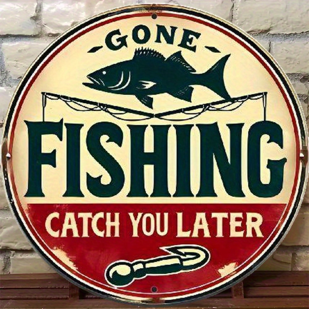 Vintage Fishing Aluminum Sign  - огляд і ціна Outdoor Furniture Vintage