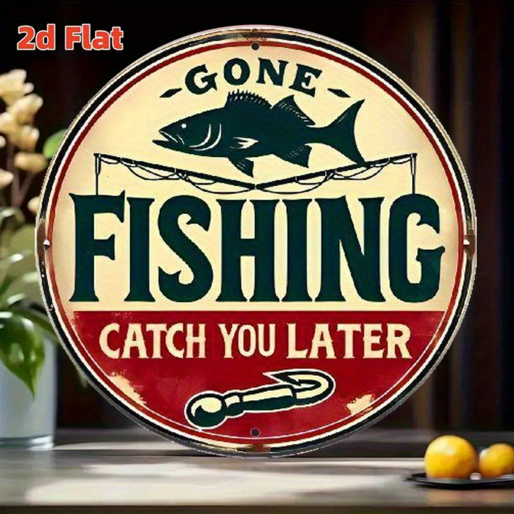 Vintage Fishing Aluminum Sign  - огляд і ціна Outdoor Furniture Vintage