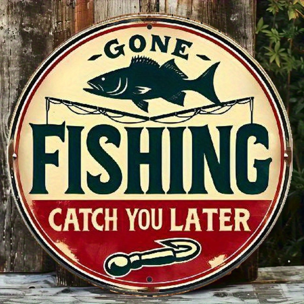 Vintage Fishing Aluminum Sign  - огляд і ціна Outdoor Furniture Vintage