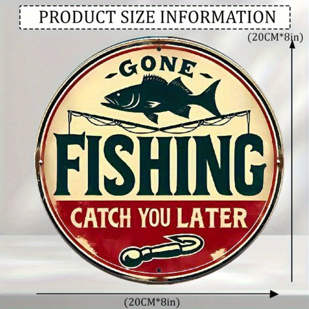 Vintage Fishing Aluminum Sign  - огляд і ціна Outdoor Furniture Vintage