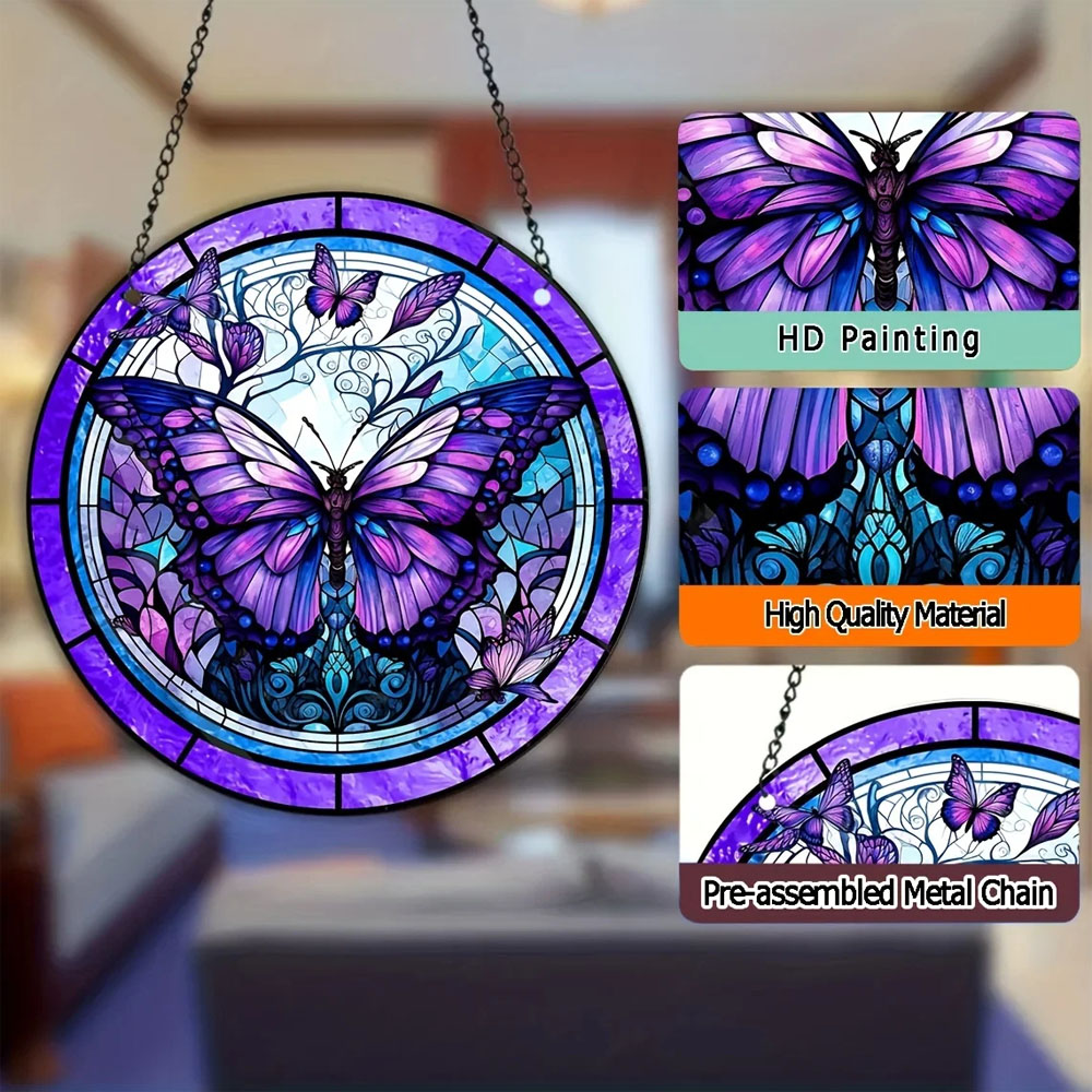 Butterfly Stained  Window Hang - огляд і ціна Outdoor Furniture Material