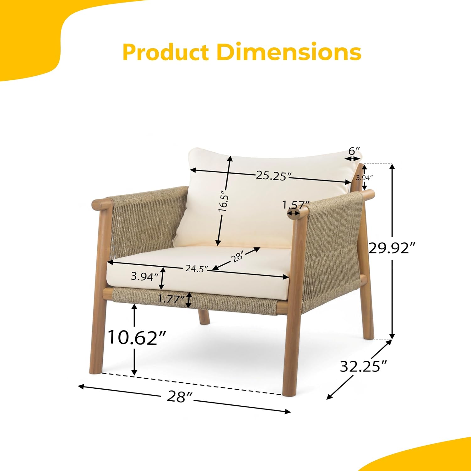 Outdoor Solid Wood Armchair Ro - огляд і ціна Deck Chair Lounger