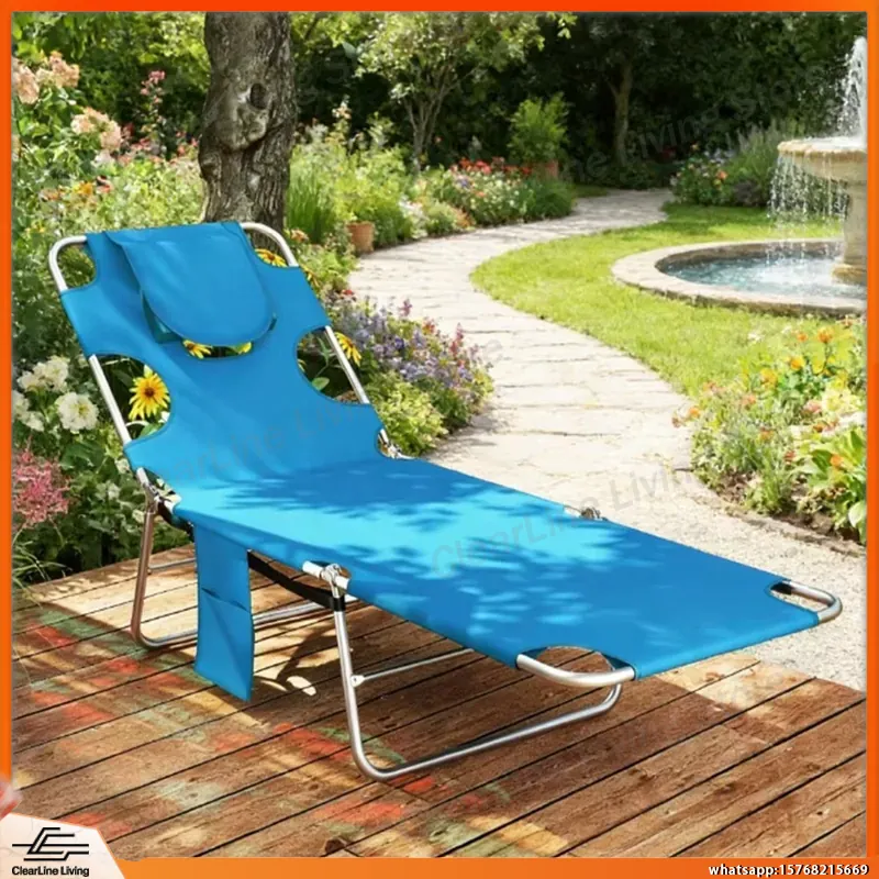Light Blue Outdoor Lounge Chai - огляд і ціна Deck Chair Lounger