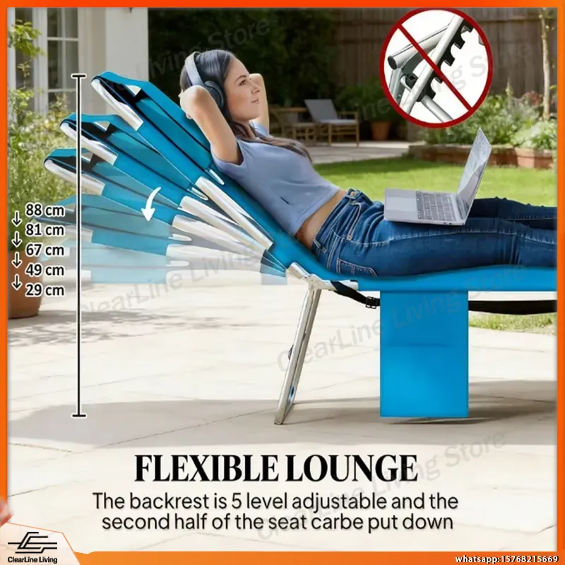 Light Blue Outdoor Lounge Chai - огляд і ціна Deck Chair Lounger